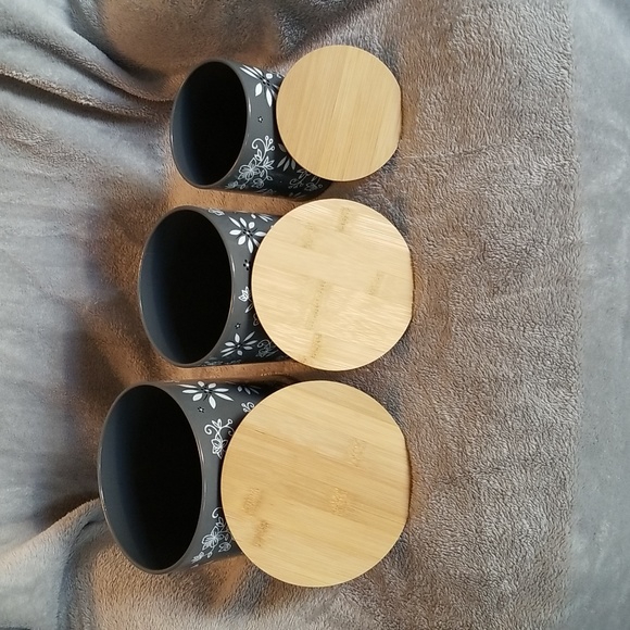 Temp-tations 3-Piece Metal Canisters with Bamboo Lids. Brand new. Never used. - Picture 2 of 10